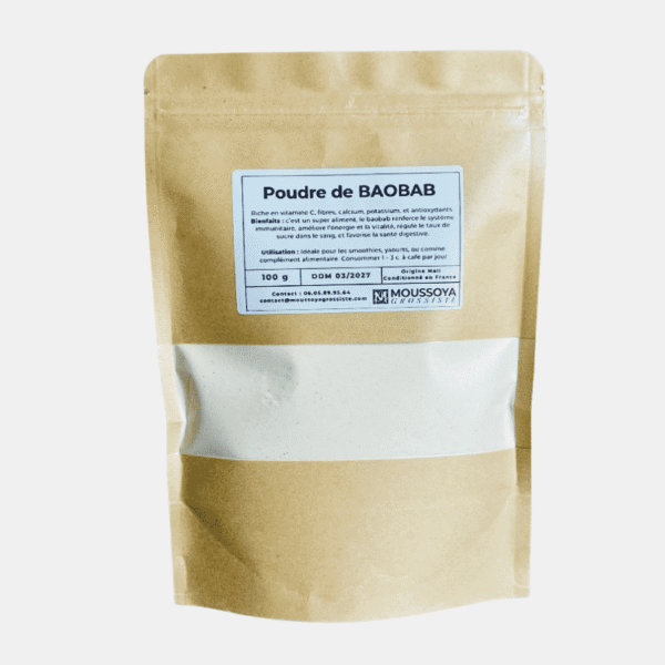 Les plantes - 22-min Baobab (poudre )| Pain de singe | Super-Aliment